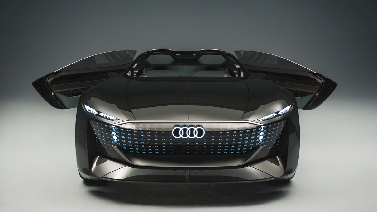 Vista frontal del Audi skysphere concept¹.