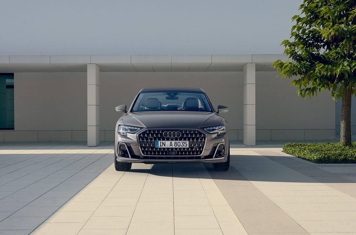 Front view of the Audi A8.