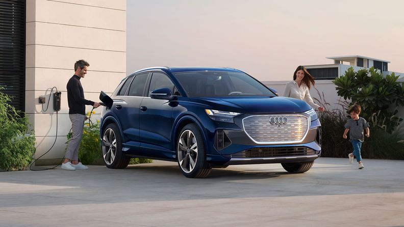 The new, fully electric Audi Q4 e-tron