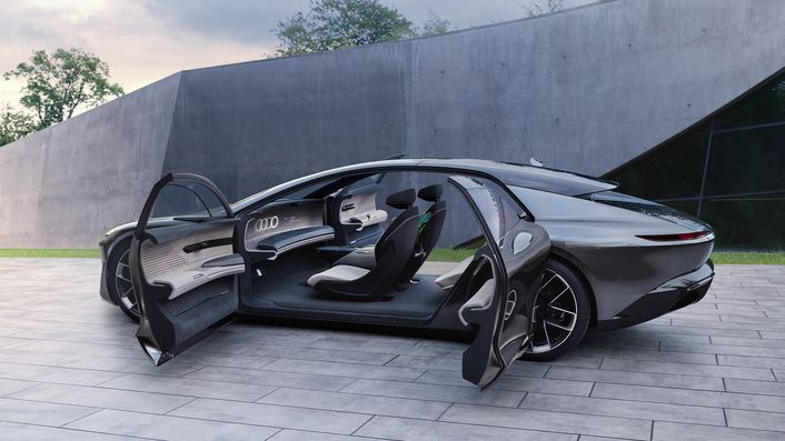 Open the door to a first-class experience with the Audi grandsphere concept¹
