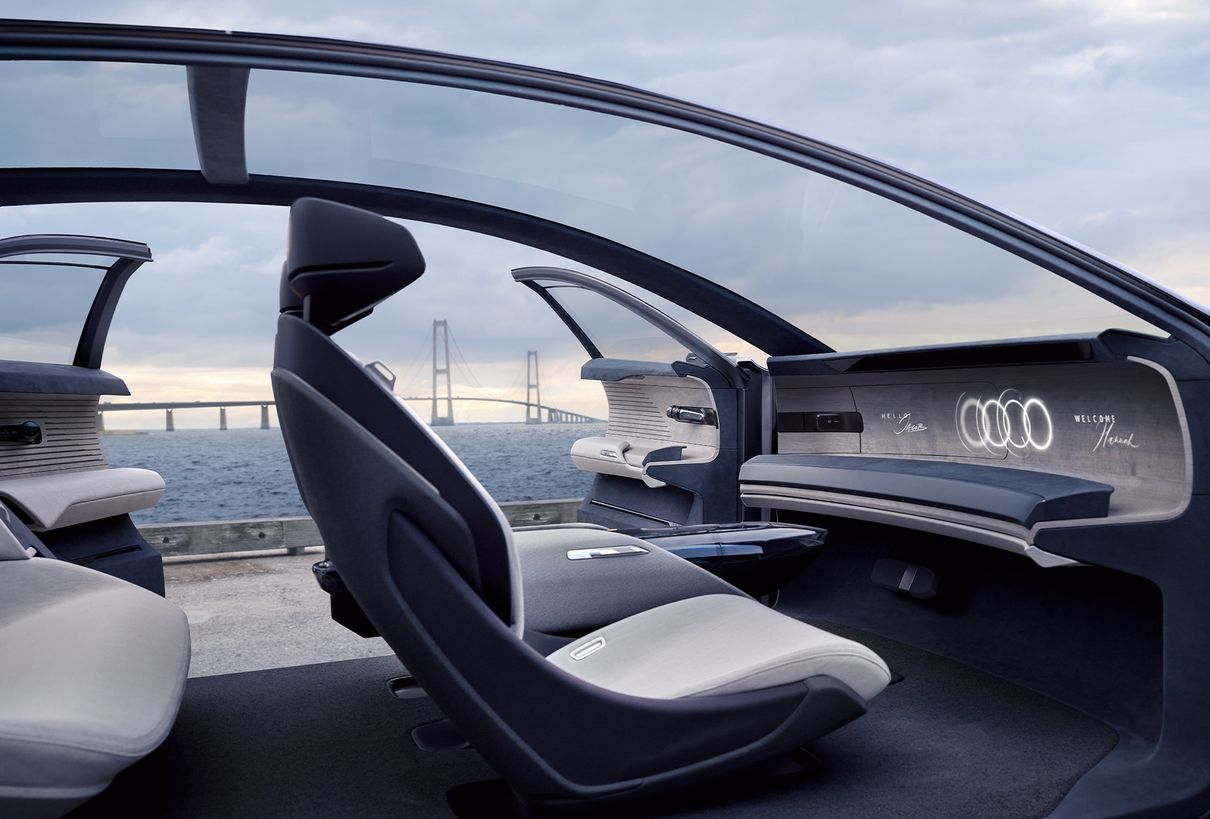 Audi grandsphere² içinden bir görünüm.