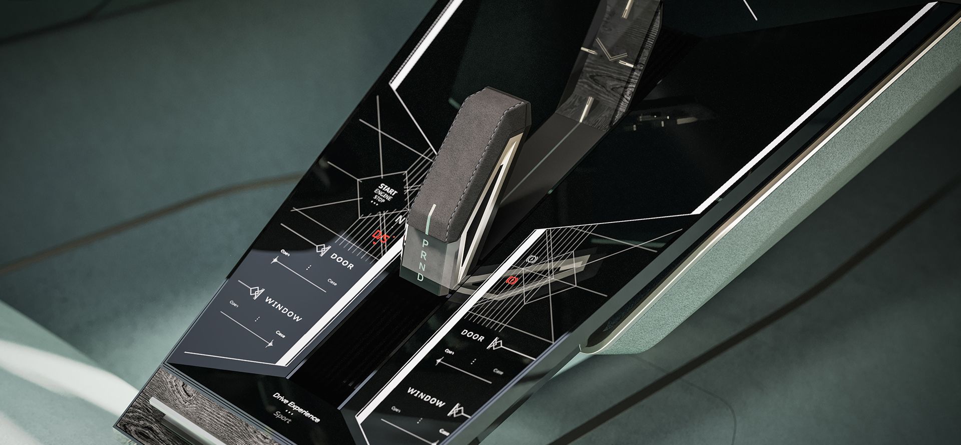 Control element in the centre console of the Audi skysphere