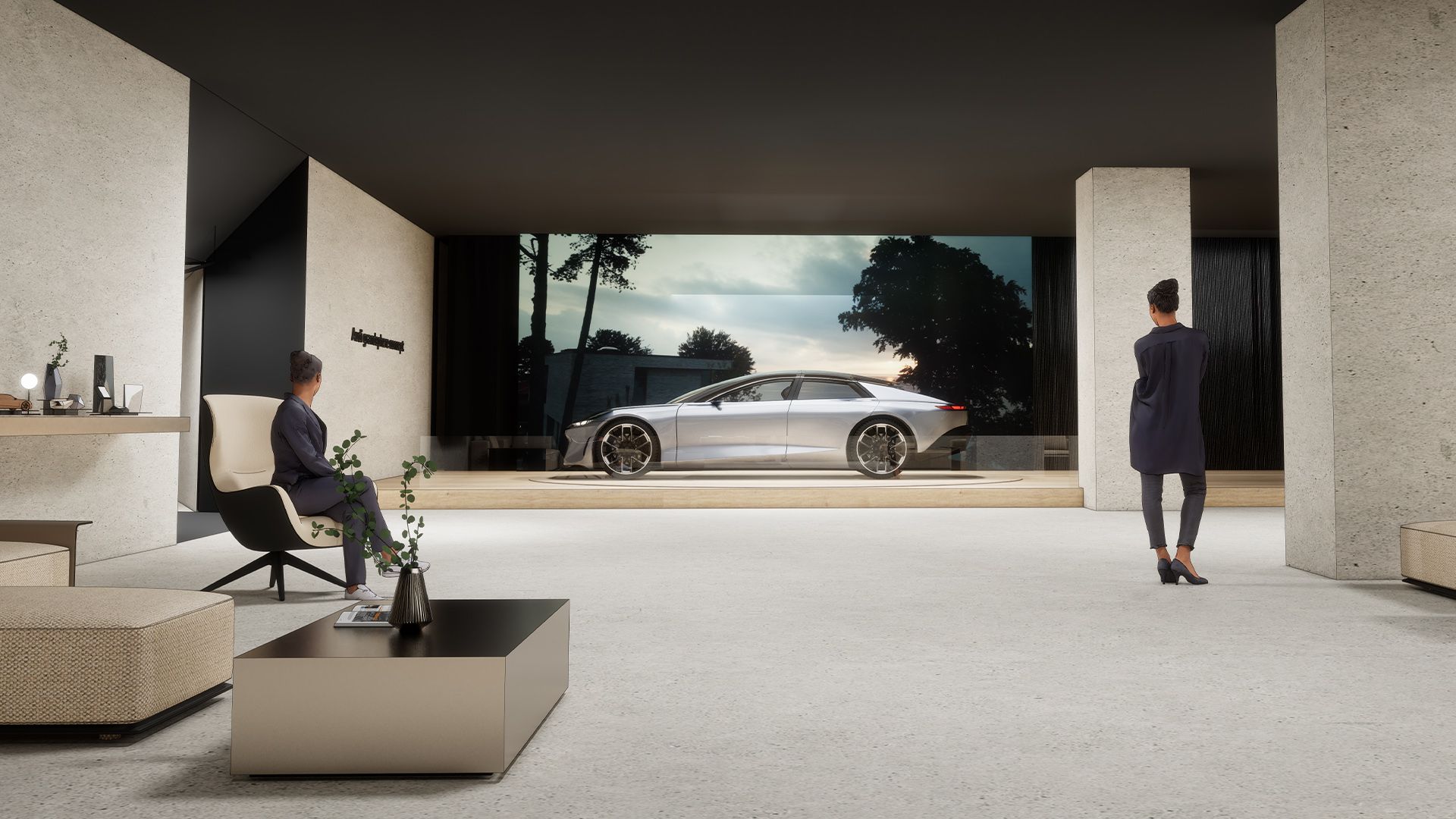 Auf der Milan Design Week 2022 ist der Audi grandsphere concept¹ ein Beispiel für die Vision der Mobilität von morgen und Teil des „re-generate“-Gedankens.