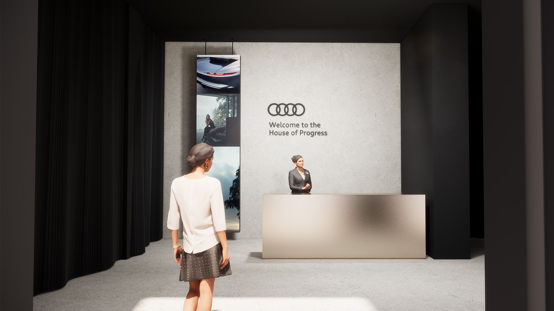 “Yenilenme: ilerlemenin geleceği” vizyonu Audi House of Progress’de hayat bulacak. Ziyaretçiler, çeşitli sergiler ve paneller aracılığıyla üç ana konu hakkında bilgi edinebilirler.