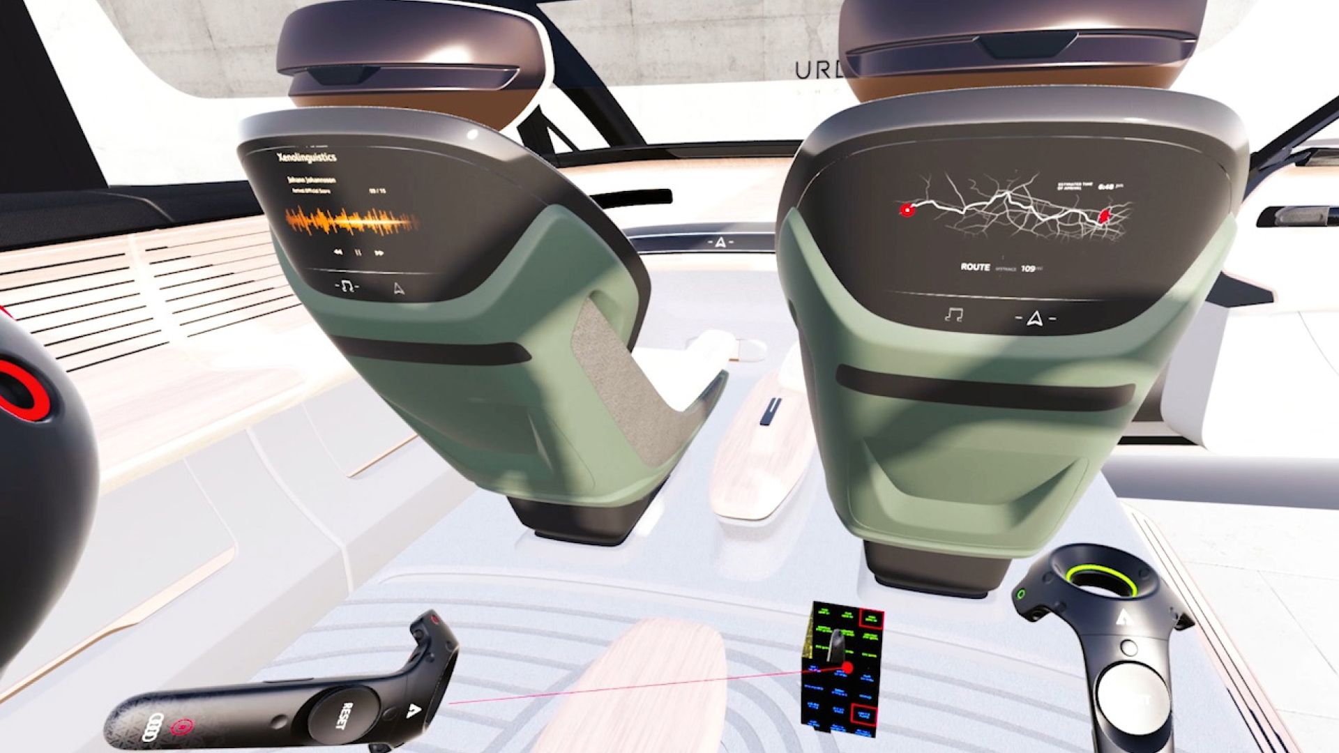 Virtueller Innenraum des Audi urbansphere concept¹.