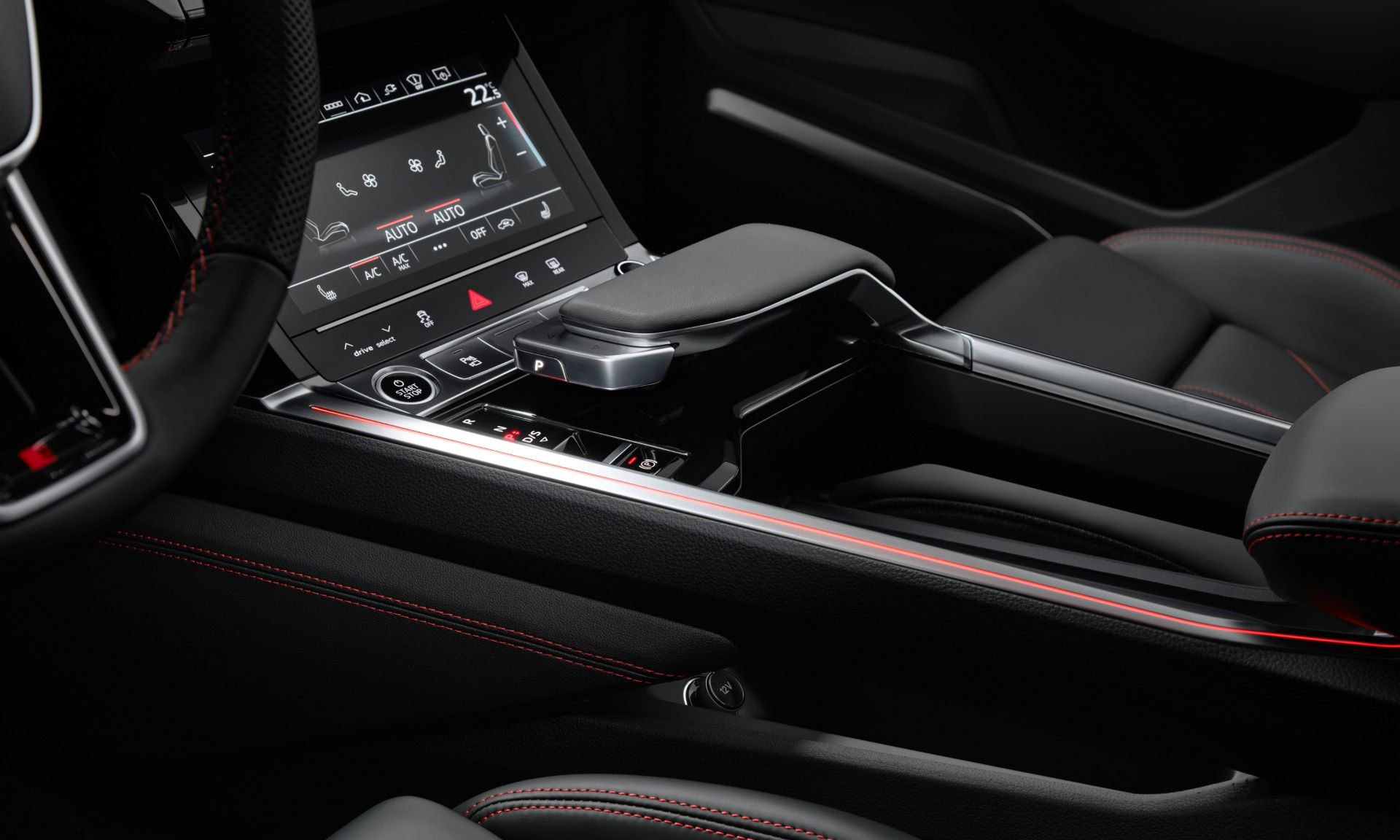 Centre console of the Audi Q8 e-tron