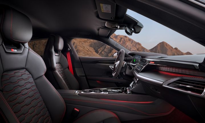 Interior view of the Audi RS e-tron GT.