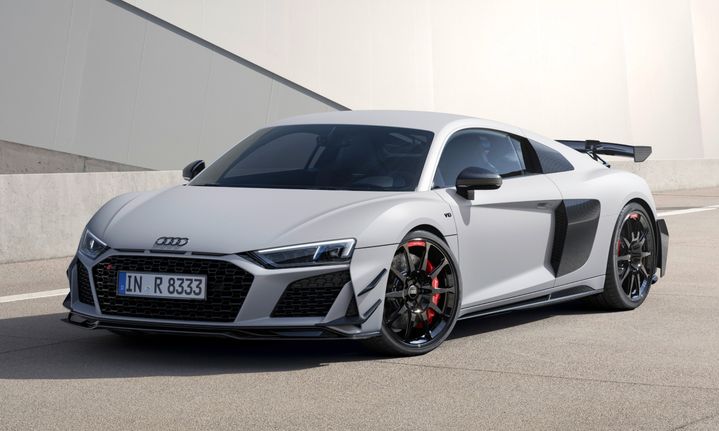 Front view of the Audi R8 GT.